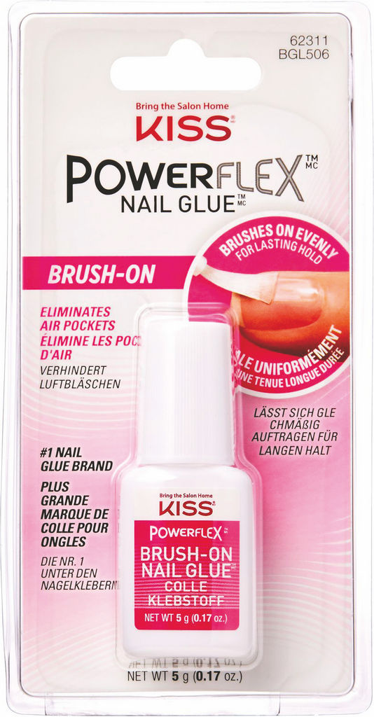 Lepilo Kiss, za umetne nohte s čopičem, Powerflex, BGL506