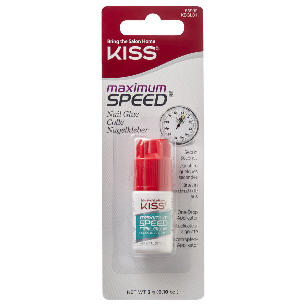 Lepilo za umetne nohte Kiss, maximum speed, KBGL01