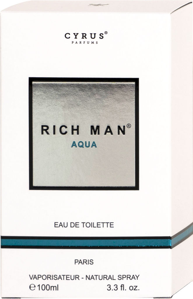 Toaletna voda Cyrus, Rich Man Aqua, 100 ml