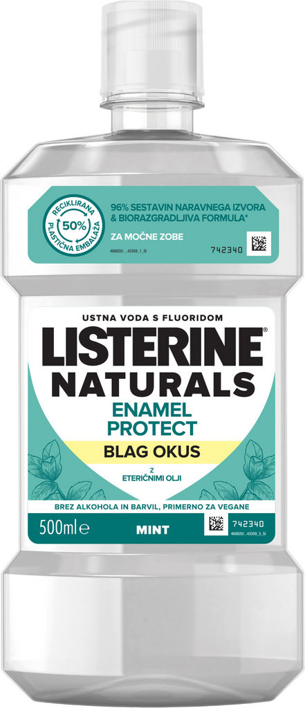 Ustna voda Listerine, Naturals, Enamel Protect, 500 ml