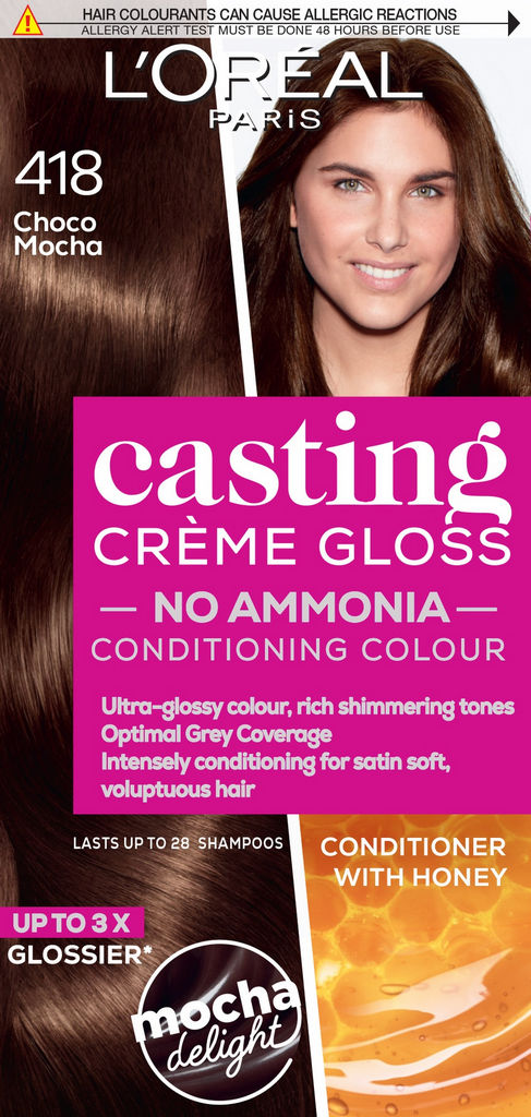 Barva za lase Casting, creme gloss 418, Choco Mocha