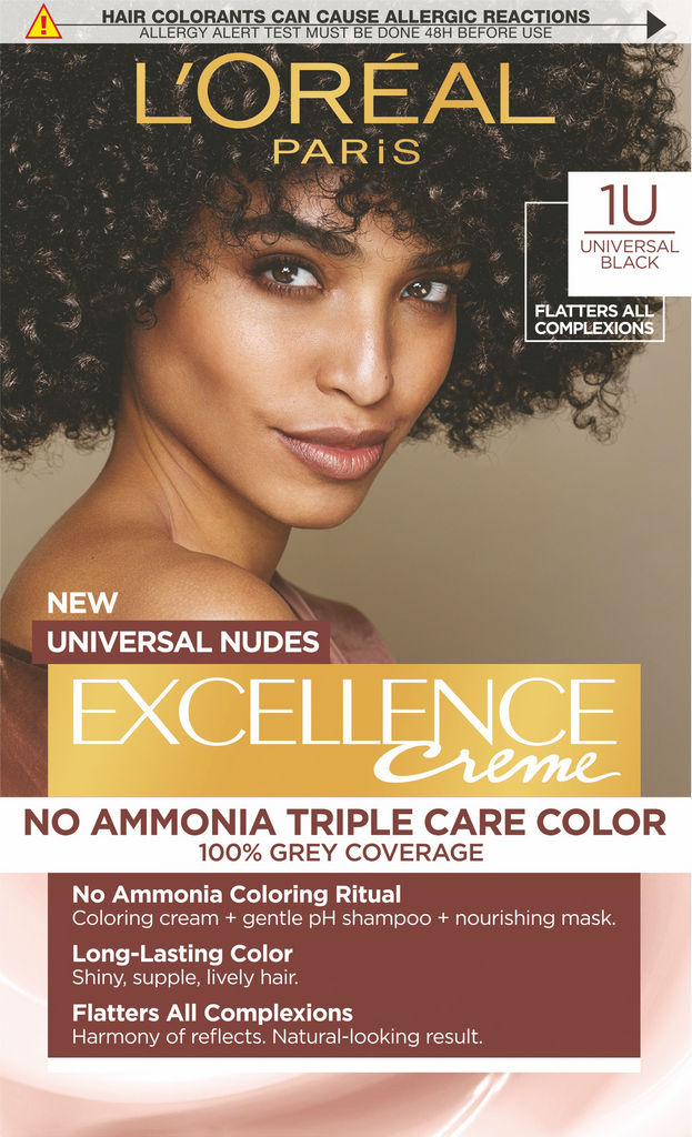 Barva za lase L’Oreal Excellence, universal nudes, 1U black