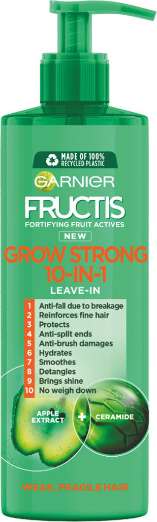 Krema za lase Garnier, Fructis, grow strong, nega, 10 v 1, 400 ml