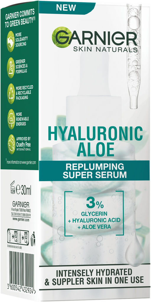 Serum Garnier za obraz, Skin Naturals, Hyaluronic Aloe, 30 ml