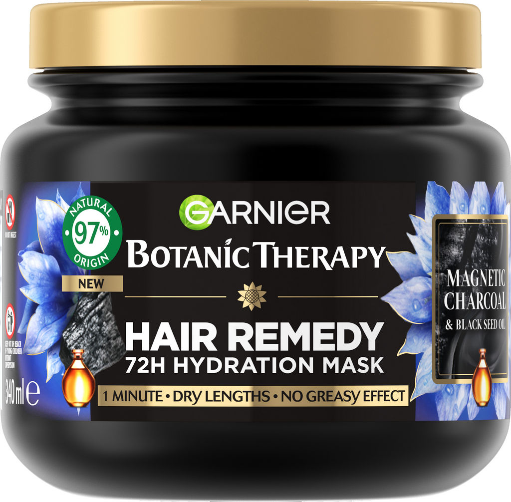 Maska za lase Botanic Therapy, Hair Remedy, Charcoal, 340 ml