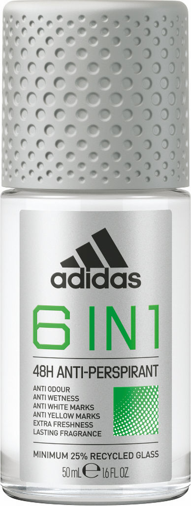 Dezodorant roll-on Adidas, 6 in 1, moški, 50 ml