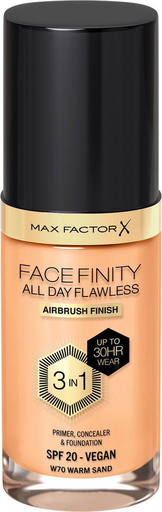 Podlaga za obraz Max Factor, tekoča, Facefinity 3 v 1, W70  Warm Sand, 30 ml