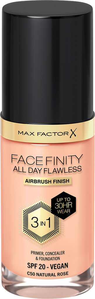Podlaga za obraz Max Factor, tekoča, Facefinity 3 v 1, C50 Natural Rose, 30 ml