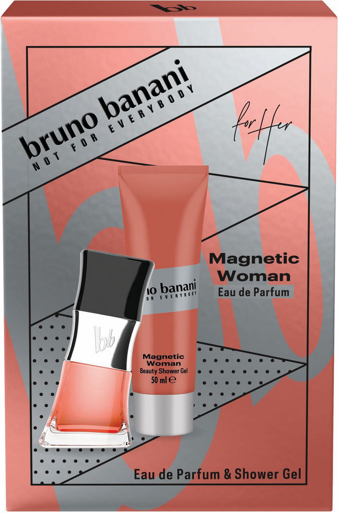 Darilni set Bruno Banani, Magnetic Woman, EDP 30 ml, gel za tuširanje 50 ml