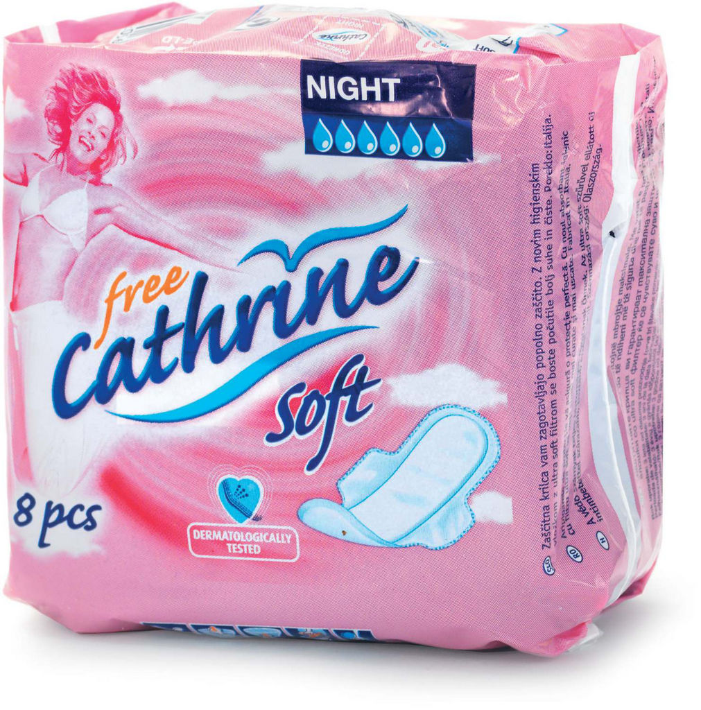 Higienski vložki Cathrine, Soft Night, 8/1