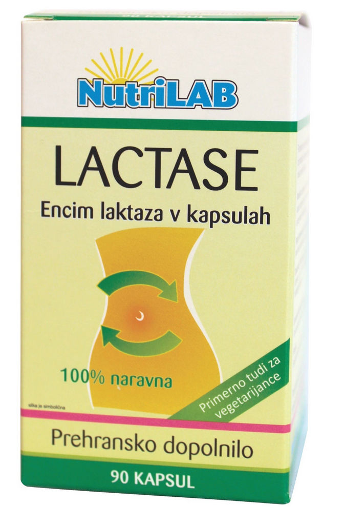 Prehransko dopolnilo Nutrilab, Lactase, 90 kapsul