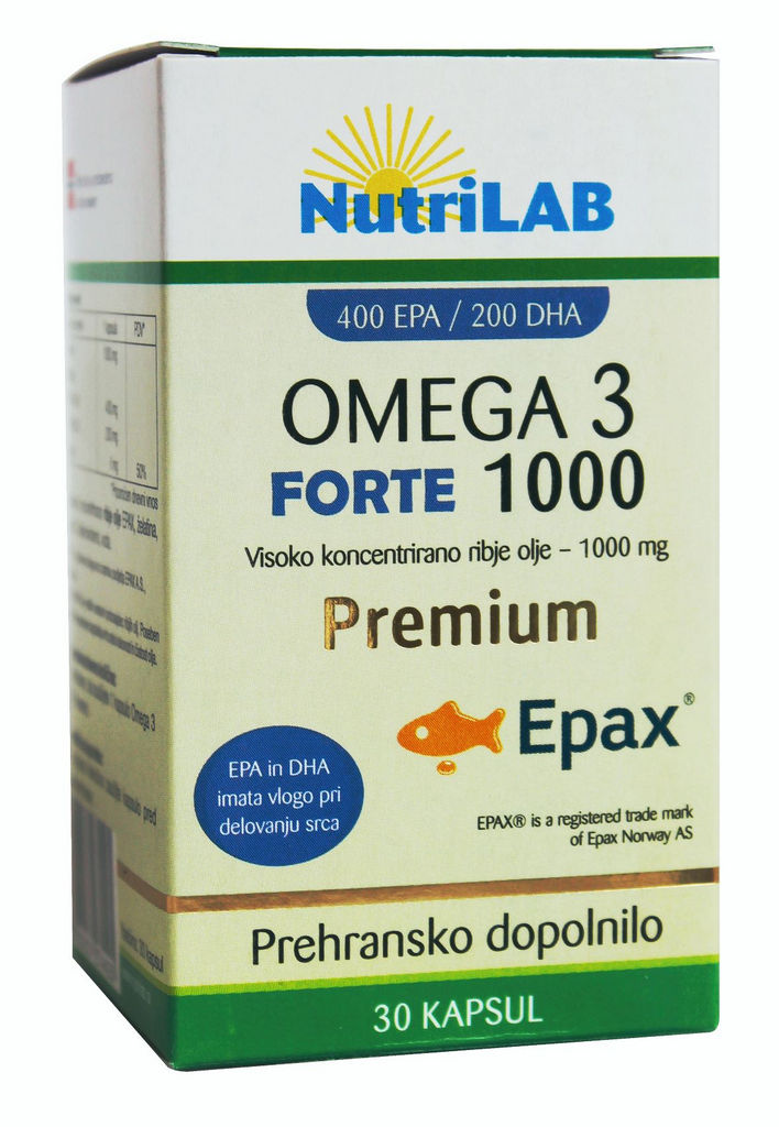 Prehransko dopolnilo Omega 3, 1000 premium, 30/1