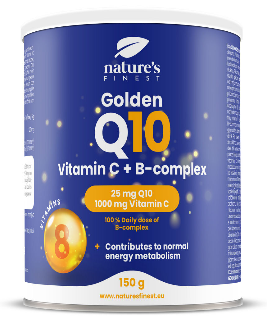 Prehransko dopolnilo Nutrisslim, Golden Q10 + B-komplex + Vitamin C, 150 g