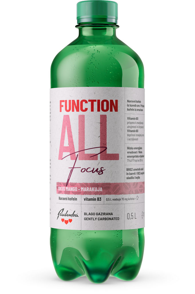 Pijača Functionall, Focus, blago gazirana, 0,5 l