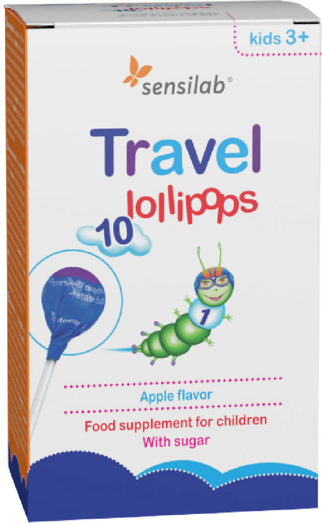 Prehransko dopolnilo Sensilab, Travel Lollipops, potovalne, 10/1