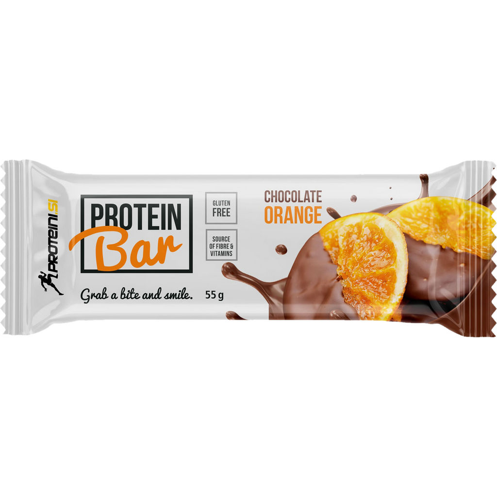 Ploščica Protein Bar, beljakovinska, pomaranča, 55 g