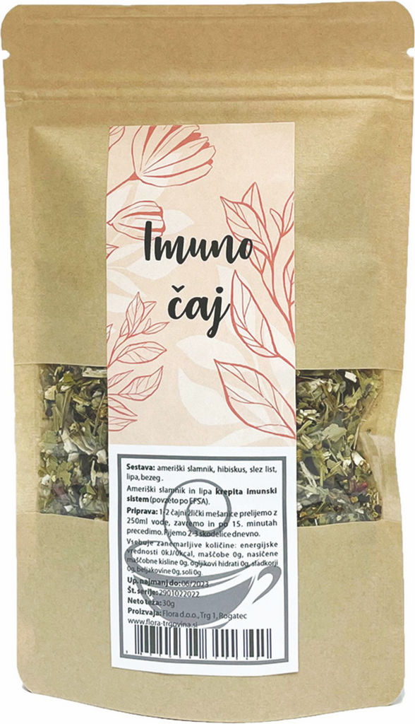 Čaj Flora, Imuno, zelišča, 30 g