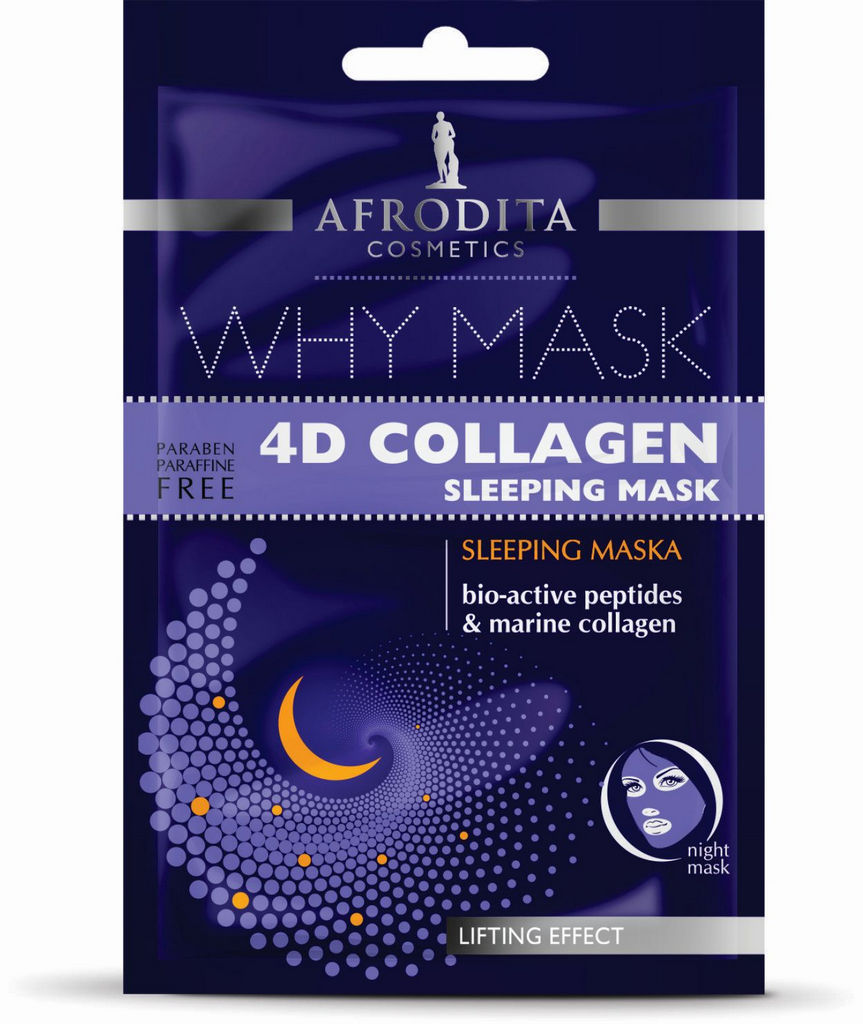 Spalna maska Afrodita, 4D Collagen Lifting Effect, 2 x 6 ml