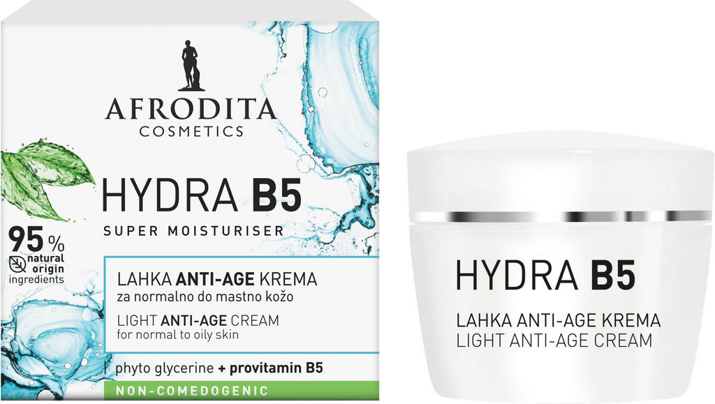 Krema Afrodita, Hydra B5, Lahka Anti-Age, za normalno do mastno kožo, 50 ml