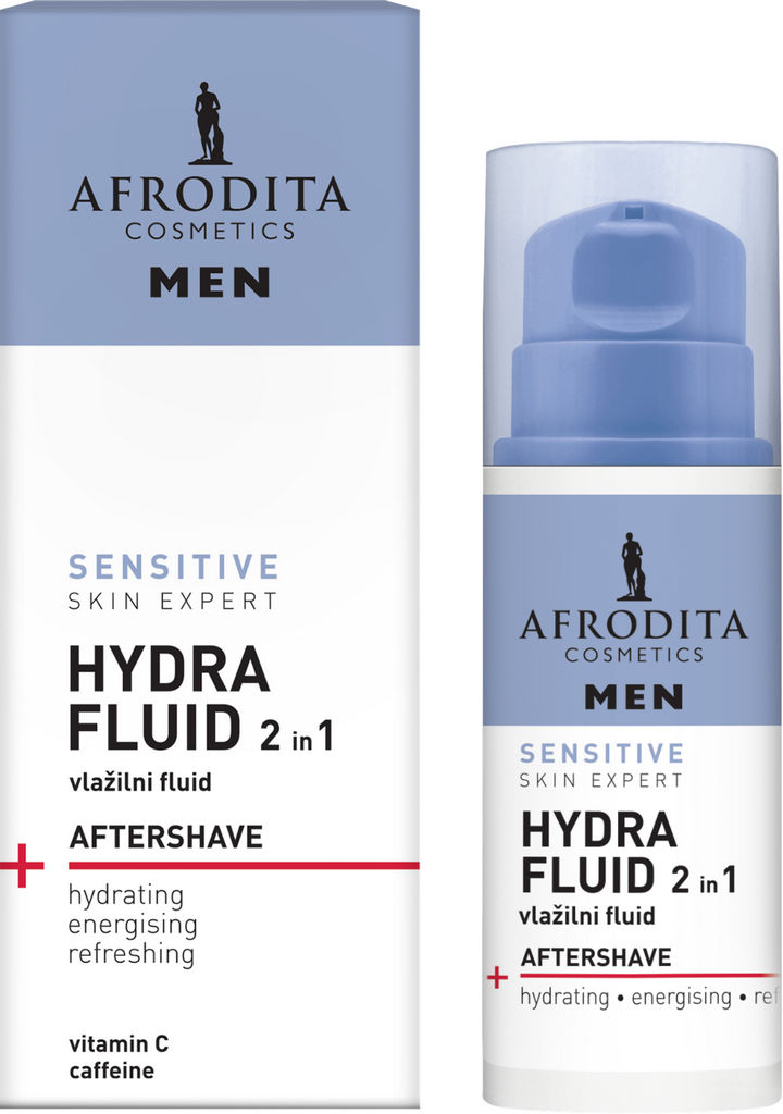 Fluid Afrodita Men, Sensitive, vlažilni, 50 ml