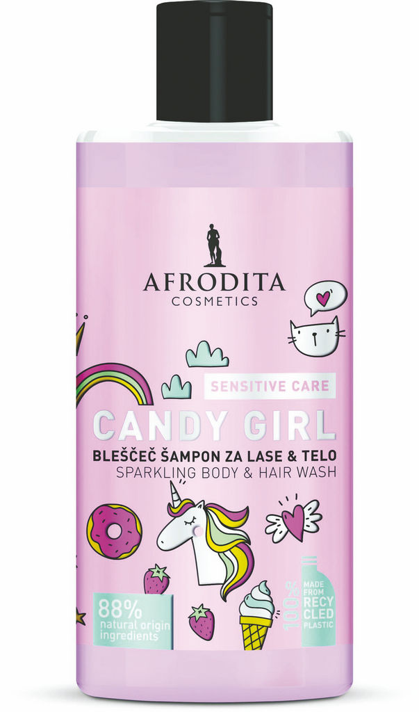 Šampon za lase in telo Afrodita, Candy Girl, 320 ml