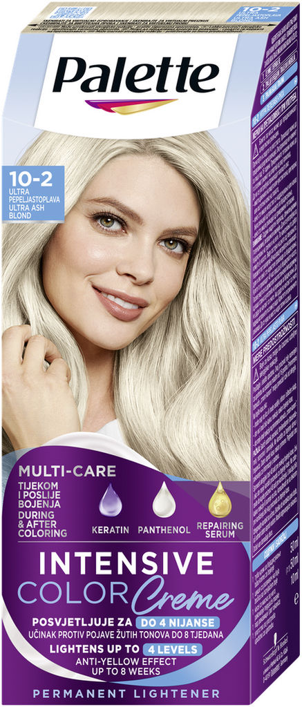 Barva za lase Palette ICC, 10 – 2, ultra pepelnato blond