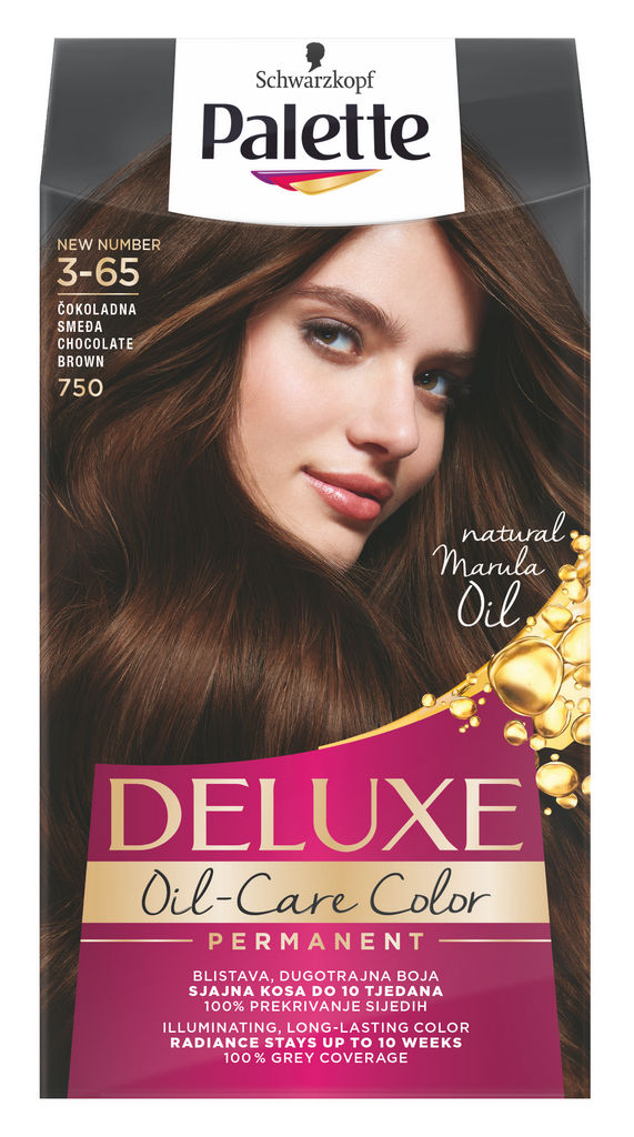 Barva za lase Palette Deluxe, 750, čok.rjava