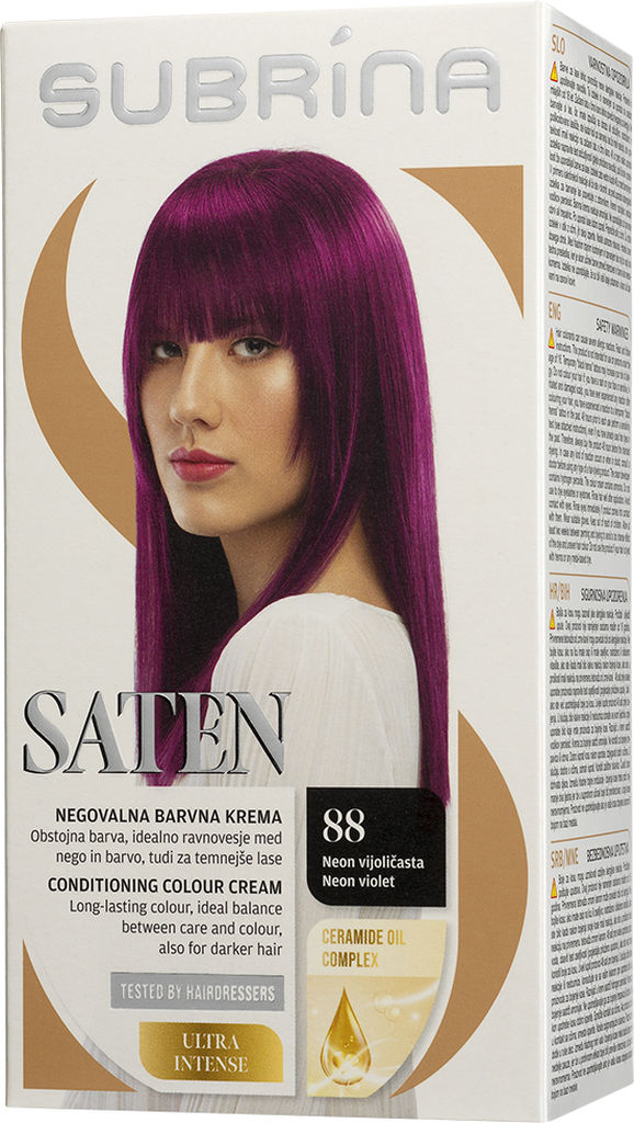 Barva za lase Subrina, Saten, neon vijoličasta, 88