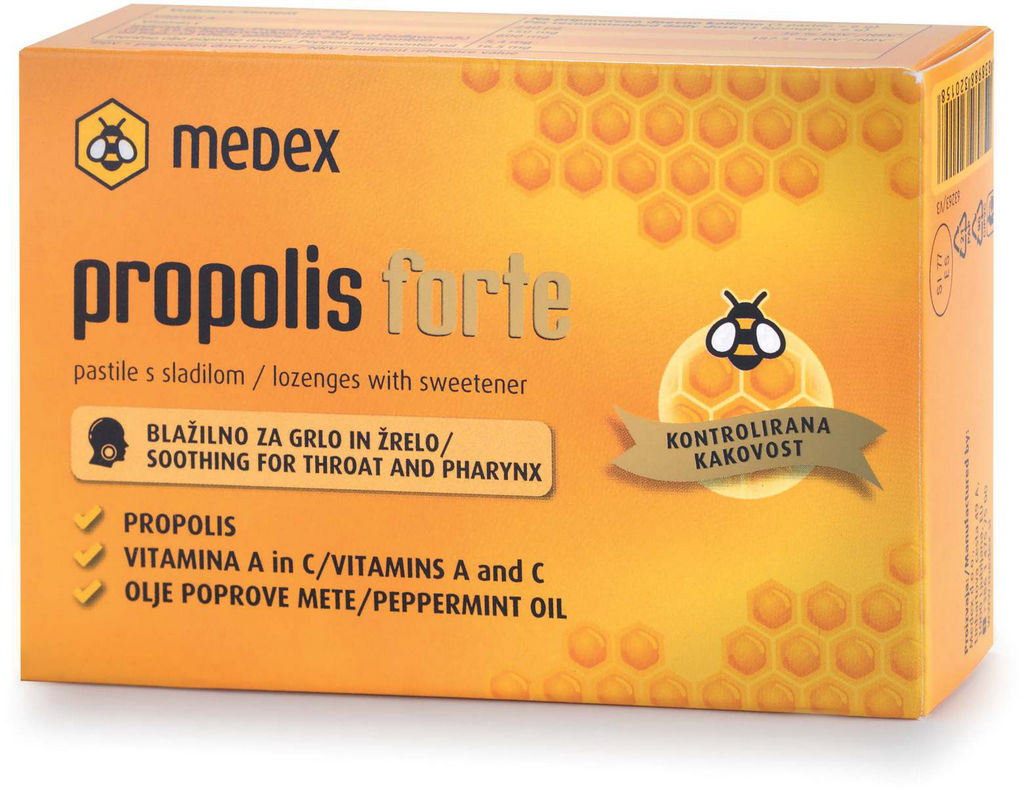 Propolis forte, Medex, pastile, 18 x 2 g