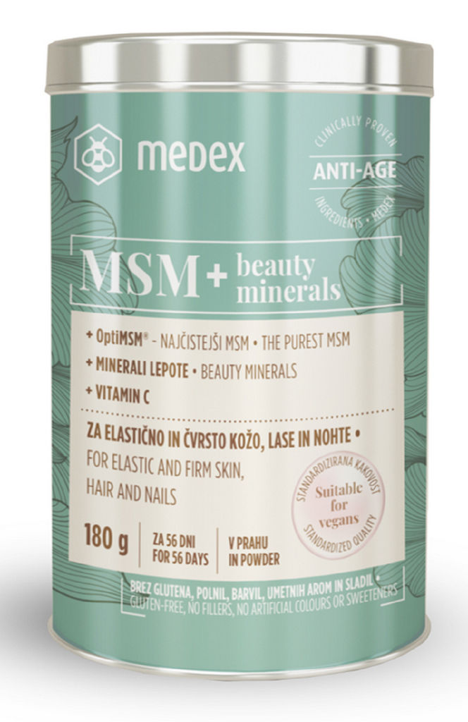 Prehransko dopolnilo Medex, MSM z vitaminom C in minerali v prahu, 180 g
