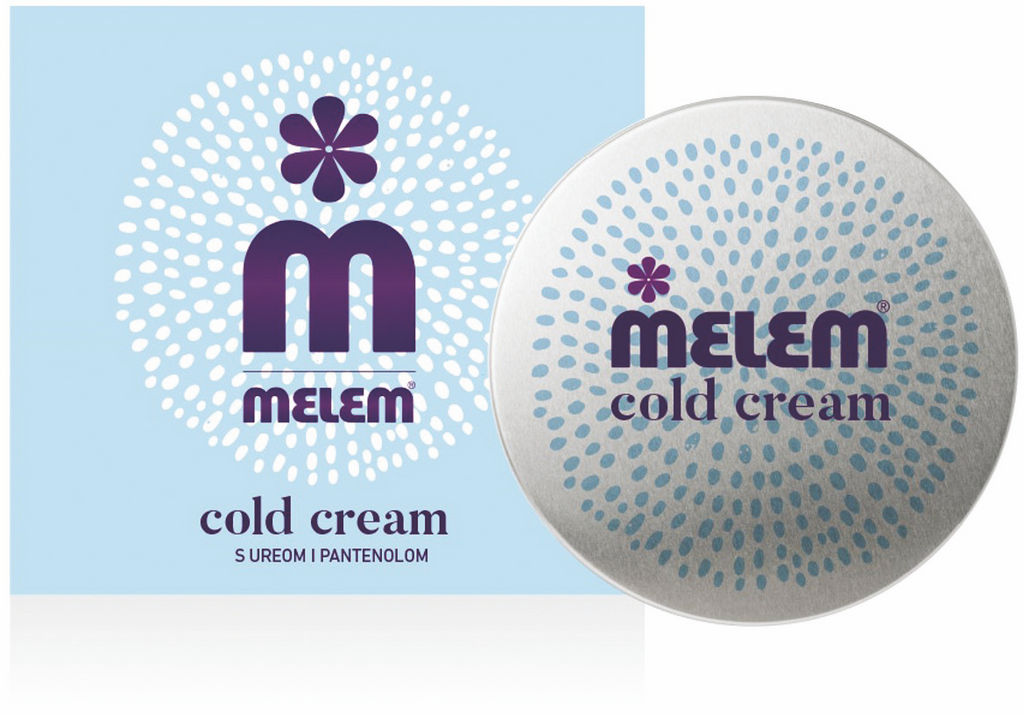 Krema Melem, Cold Cream, koncentrirana s 5 % sečnine in pantenola, 35 ml