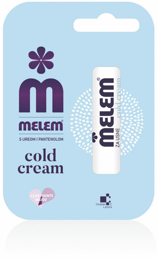 Balzam za ustnice Melem, Cold Cream, hranilni, 4.5 g