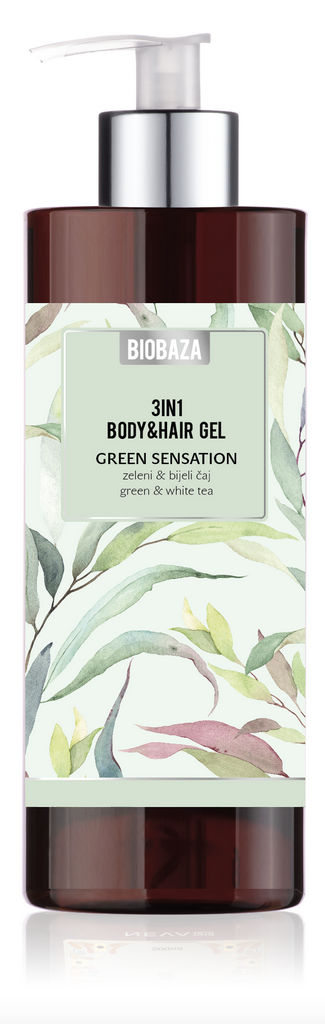 Gel za prhanje Biobaza, Body & Hair, Green Sensation, 400 ml