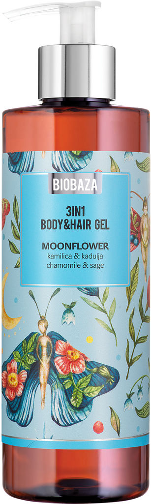 Gel za prhanje Biobaza, Moon Flower, Body & Hair, 400 ml