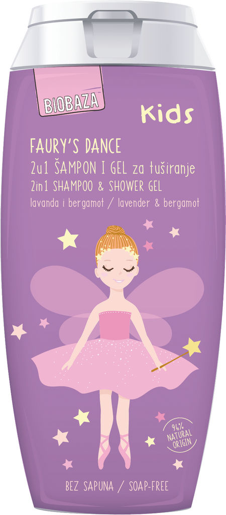 Šampon in gel za prhanje Biobaza, otroški, Fairy’s dance, 250 ml