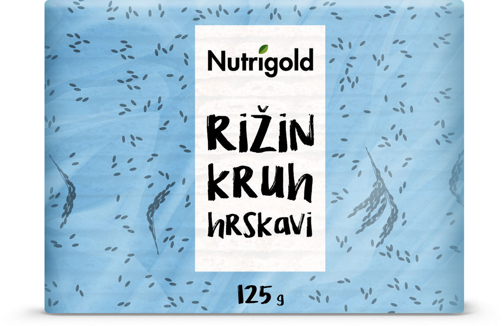 Riževi kruhki Nutrigold, hrustljivi, 125 g
