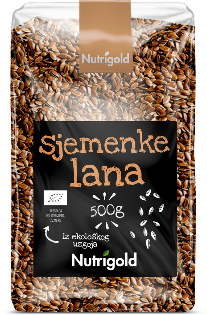 Semena Bio lanena Nutrigold, 500 g