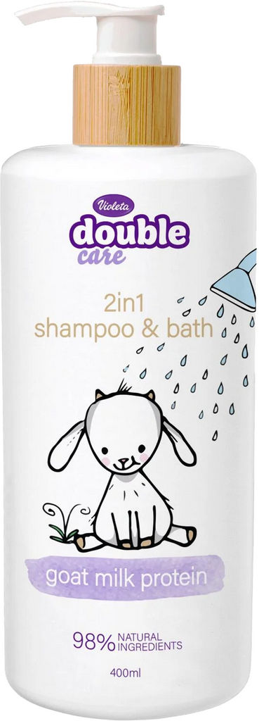 Otroški šampon in kopel Violeta, Double Care, 2v1, 400 ml