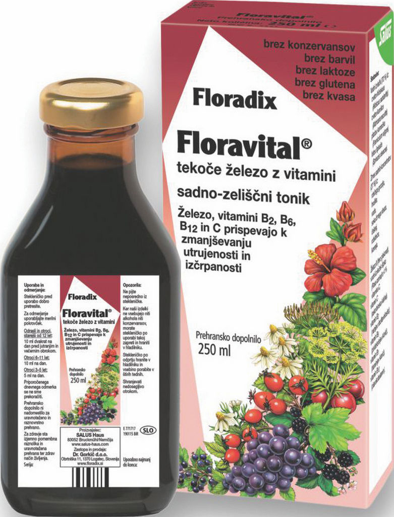 Prehransko dopolnilo Floradix, Floravital tonik, 250 ml