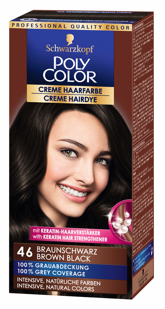 Barva za lase Poly Color, 46, rjavo črna
