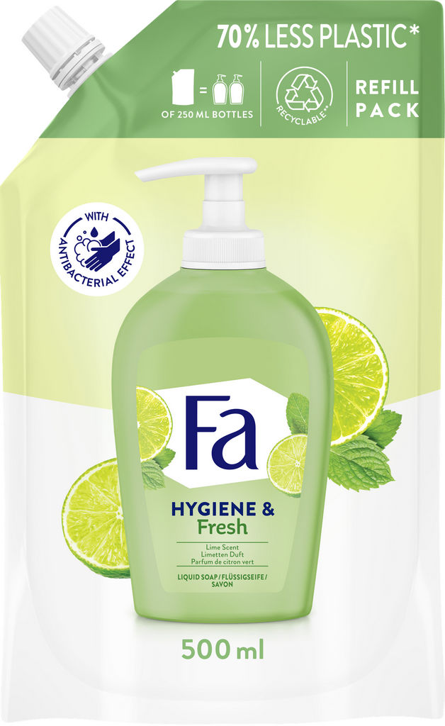 Milo tekoče Fa, Hygiene & Fresh, Lime, refil, 500 ml