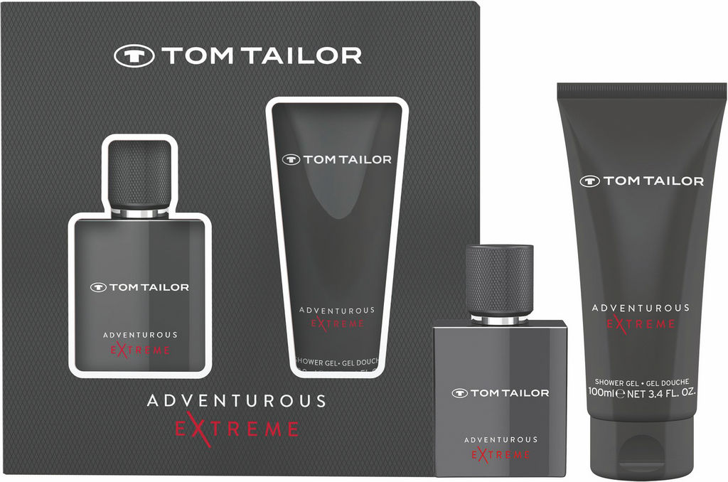 Darilni set Tom Tailor, Adventurous Extreme, moški, EDT 30 ml, gel za prhanje 100 ml