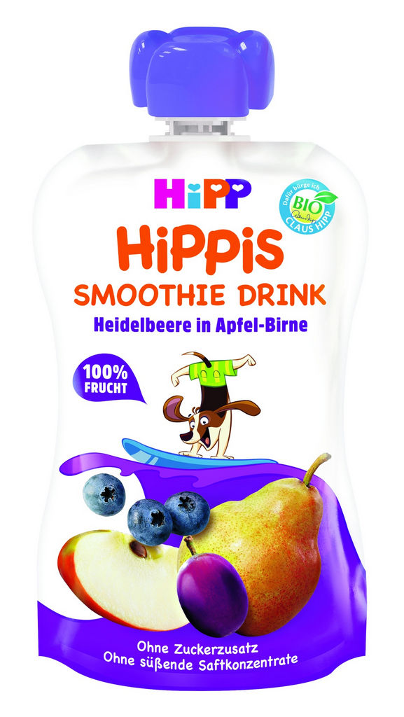 Smoothie Hipp Bio, borovnica, 120 ml