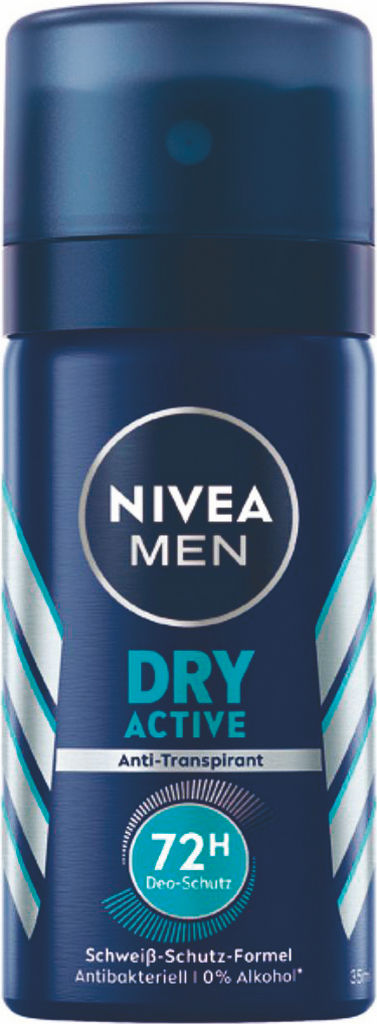 Dezodorant Nivea, Dry Active, v spreju, moški, 35 ml