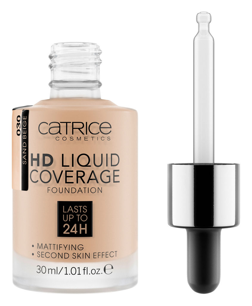 Puder Catrice tekoči HD Liquid coverage, odtenek 030 Sand beige