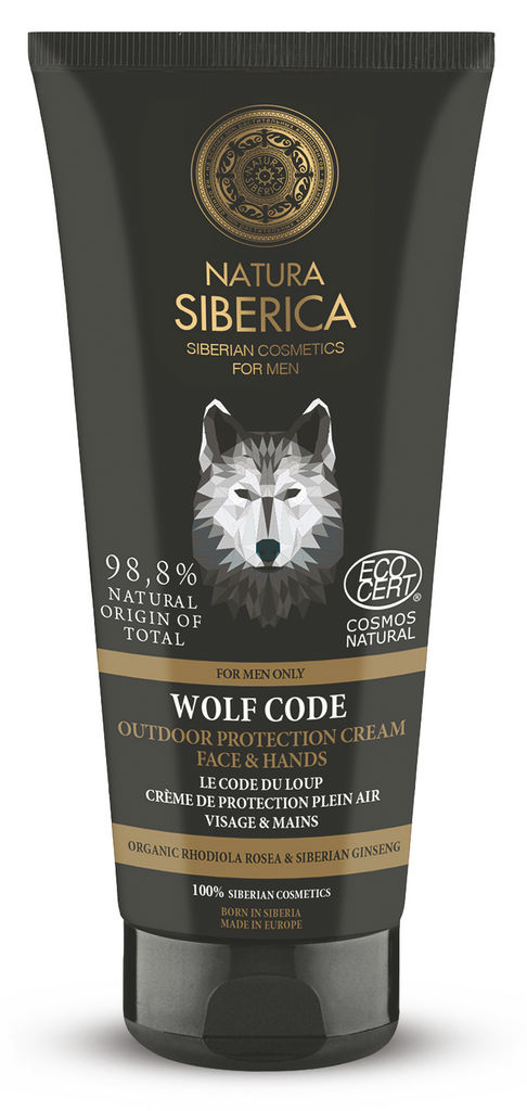 Kreme Natura Siberica, moška Wolf Code, zaščitna za obraz in roke, 80 ml