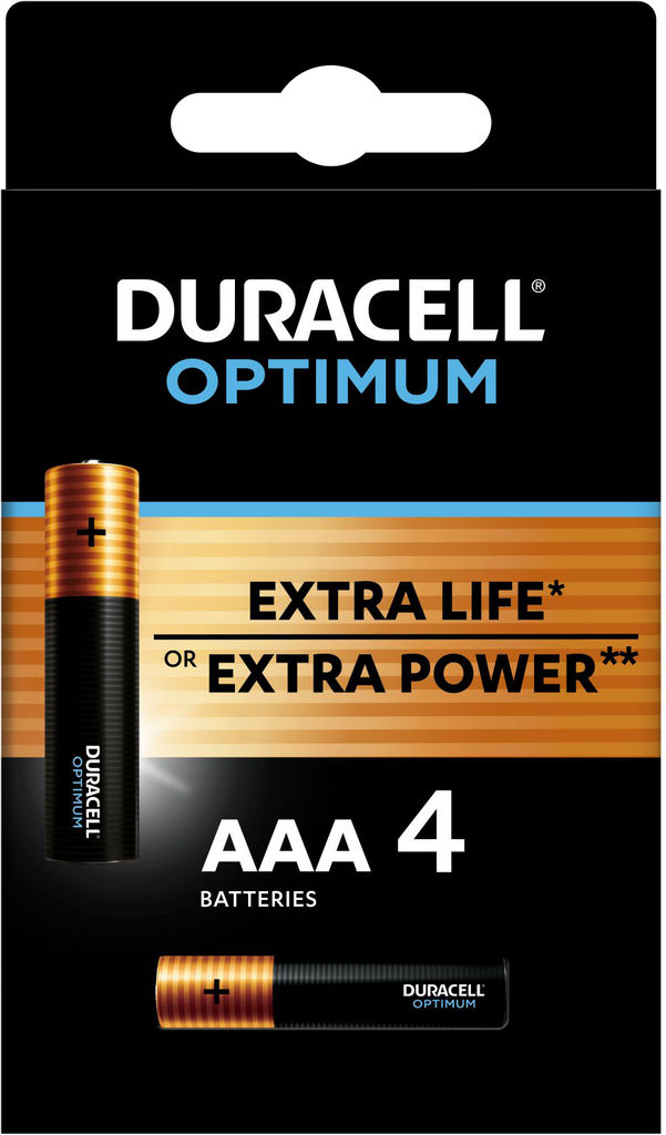 Baterijski vložki Duracell, Optimum, AAA, 4/1