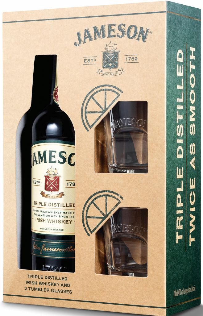 Whiskey Jameson+2 kozarca, alk.40vol%, 0,7 l