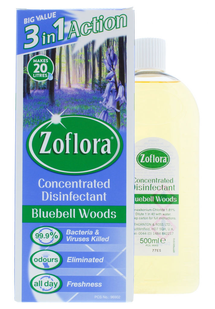Dezinfekcijsko sredstvo Zoflora, koncentrirano, Bluebell Woods, 500 ml