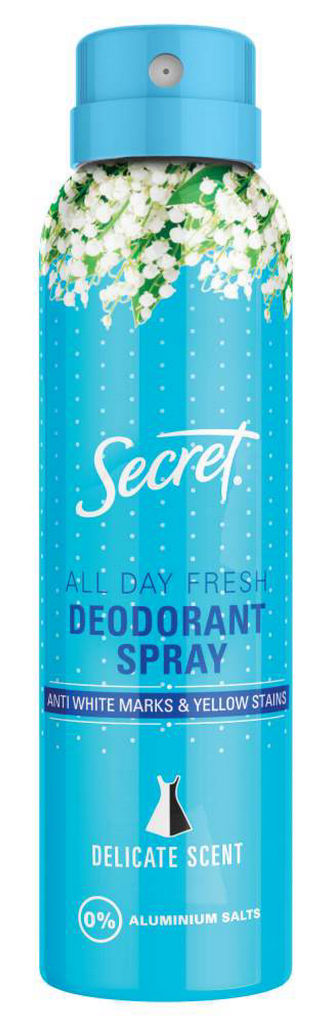 Deodorant v spreju Secret, ženski, Delicate, 150ml